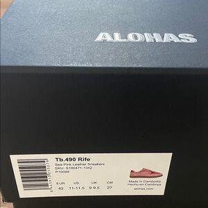 ALOHAS Sea Pink Leather Sneakers